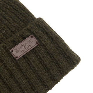 Barbour Carlton Beanie Hat Dark Green