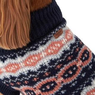 Barbour Case Fair Isle Dog Gift Set Pink/Navy - Parasol Store