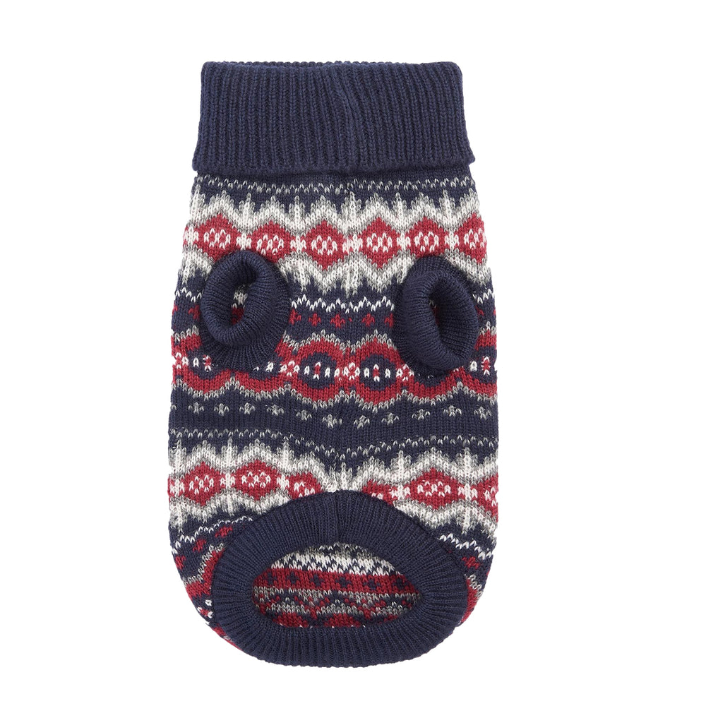 Barbour Case Fairisle Dog Jumper Blue Granite - Parasol Store