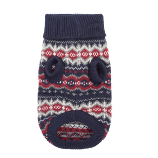 Barbour Case Fairisle Dog Jumper Blue Granite - Parasol Store