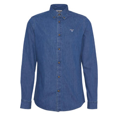 Barbour Chambray Crest Tailored Fit Shirt Chambray - Parasol Store