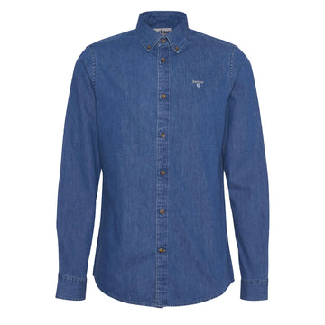 Barbour Chambray Crest Tailored Fit Shirt Chambray - Parasol Store