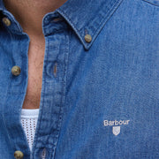 Barbour Chambray Crest Tailored Fit Shirt Chambray - Parasol Store