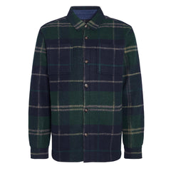 Barbour Chapter Tailored Check Overshirt Green Loch Tartan - Parasol Store