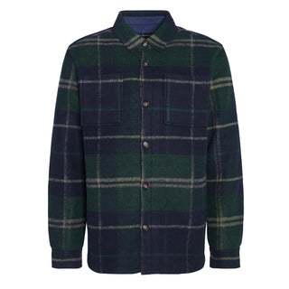 Barbour Chapter Tailored Check Overshirt Green Loch Tartan - Parasol Store