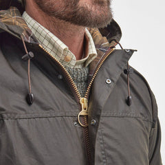 Barbour Classic Durham Waxed Jacket Olive - Parasol Store