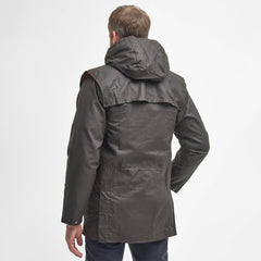 Barbour Classic Durham Waxed Jacket Olive - Parasol Store
