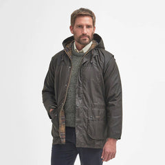 Barbour Classic Durham Waxed Jacket Olive - Parasol Store
