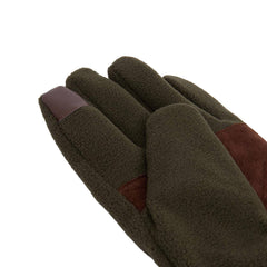 Barbour Coalford Fleece Gloves Dark Olive - Parasol Store