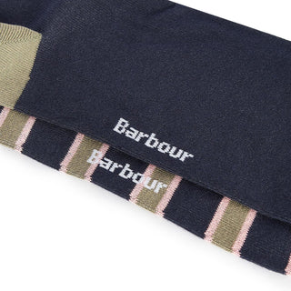 Barbour Colour Block Socks Gift Set Navy / Olive / Pink - Parasol Store