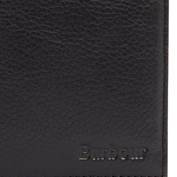 Barbour Colwell Leather Billfold Wallet Black/Classic - Parasol Store