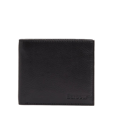 Barbour Colwell Leather Billfold Wallet Black/Classic - Parasol Store