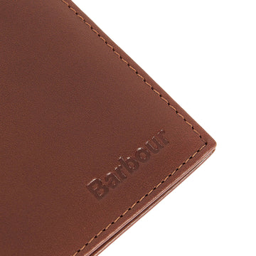 Barbour Colwell Leather Billfold Wallet Brown/Classic