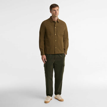 Barbour Cord Collar Twill Overshirt Beech
