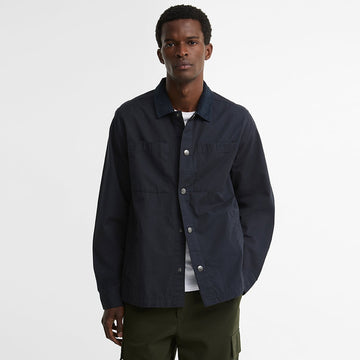 Barbour Cord Collar Twill Overshirt Dark Navy