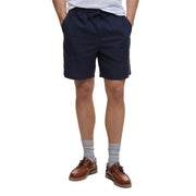 Barbour Cotton Linen Relaxed Short Navy - Parasol Store