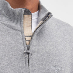Barbour Cotton Quarter - Zip Jumper Grey Marl