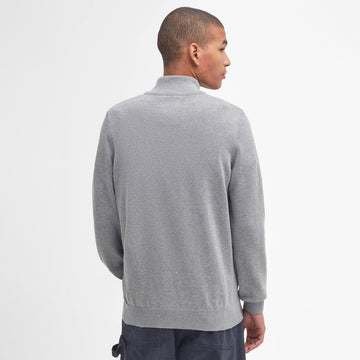 Barbour Cotton Quarter - Zip Jumper Grey Marl