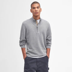 Barbour Cotton Quarter - Zip Jumper Grey Marl