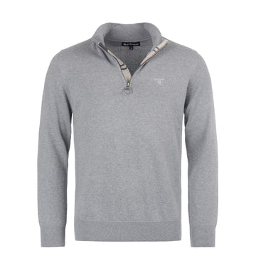 Barbour Cotton Quarter - Zip Jumper Grey Marl