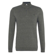 Barbour Cotton Tainsbury Half Zip Sweater Olive - Parasol Store