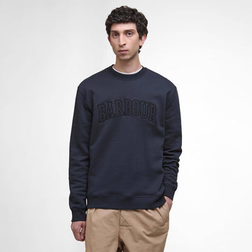 Barbour Cragwell Relaxed Crew Neck Sweatshirt Dark Navy - Parasol Store