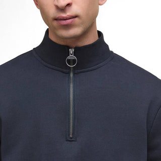Barbour Cragwell Relaxed Half Zip Sweatshirt Dark Navy - Parasol Store