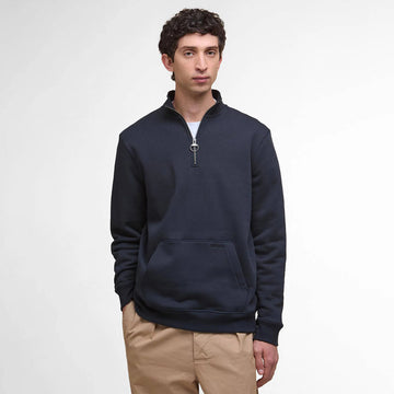 Barbour Cragwell Relaxed Half Zip Sweatshirt Dark Navy - Parasol Store