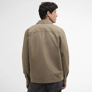 Barbour Crail Wax Ripstop Overshirt Concrete