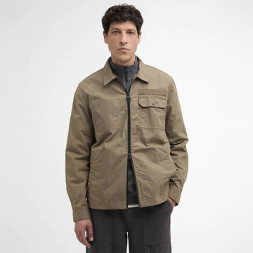 Barbour Crail Wax Ripstop Overshirt Concrete