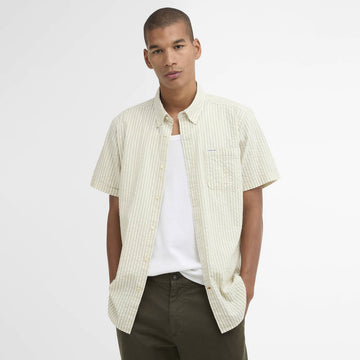 Barbour Cresswell Seersucker Summer Fit Shirt Sea Green