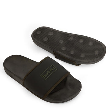 Barbour Cresswell Slider Black - Parasol Store