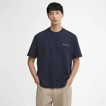 Barbour Crossby Archive Logo Oversized T-Shirt Navy