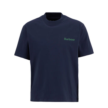 Barbour Crossby Archive Logo Oversized T-Shirt Navy