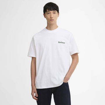Barbour Crossby Archive Logo Oversized T-Shirt White