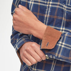 Barbour Crossfell Tailored Checked Shirt Blue - Parasol Store