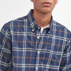 Barbour Crossfell Tailored Checked Shirt Blue - Parasol Store
