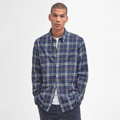 Barbour Crossfell Tailored Checked Shirt Blue - Parasol Store