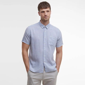 Barbour Deerpark Striped Summer Fit Shirt Navy