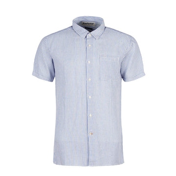 Barbour Deerpark Striped Summer Fit Shirt Navy