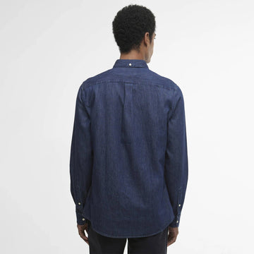 Barbour Denim Crest Tailored L/S Shirt Indigo - Parasol Store