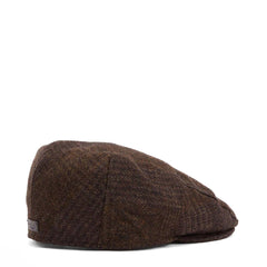 Barbour Deveron Tweed Flat Cap Coffee - Parasol Store