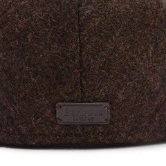 Barbour Deveron Tweed Flat Cap Coffee - Parasol Store
