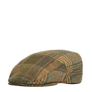 Barbour Deveron Tweed Flat Cap Green Mix - Parasol Store
