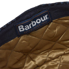 Barbour Deveron Tweed Flat Cap Navy - Parasol Store