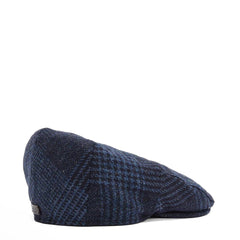 Barbour Deveron Tweed Flat Cap Navy - Parasol Store