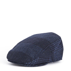 Barbour Deveron Tweed Flat Cap Navy - Parasol Store