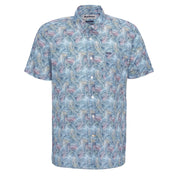 Barbour Devon Printed Summer Fit Shirt Dusk Blue - Parasol Store