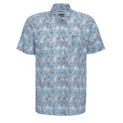 Barbour Devon Printed Summer Fit Shirt Dusk Blue - Parasol Store