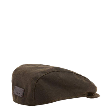 Barbour Dog Wax Flat Cap Olive - Parasol Store